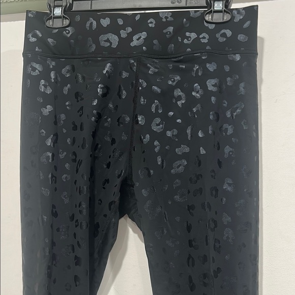 Brand New Terez plus size 1x Black Leopard Print Leggings pants plus size 1X - Picture 1 of 5